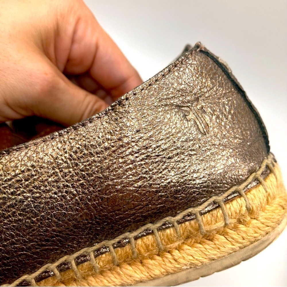 Frye Isabel Metallic Gold Slip on Espadrilles womens 6.5 - Picture 4 of 8